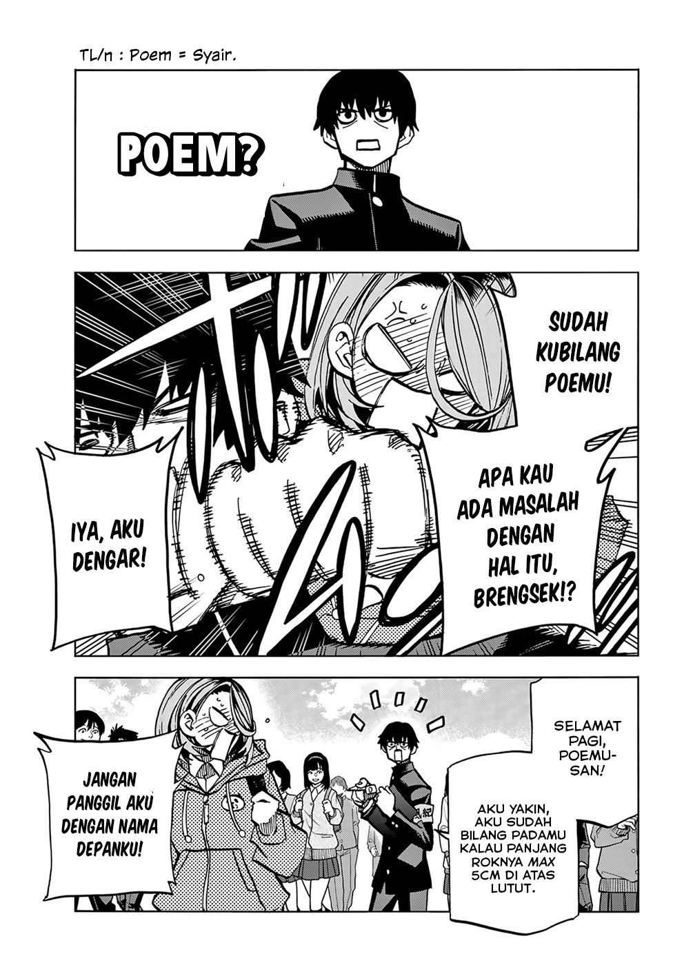 The Story Between a Dumb Prefect and a High School Girl with an Inappropriate Skirt Length Chapter 01 Gambar 23